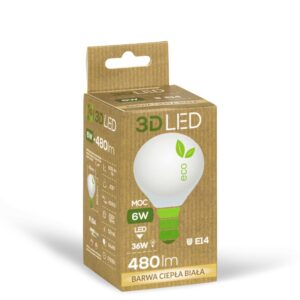 3D LED Eco 6W/E14 480LM